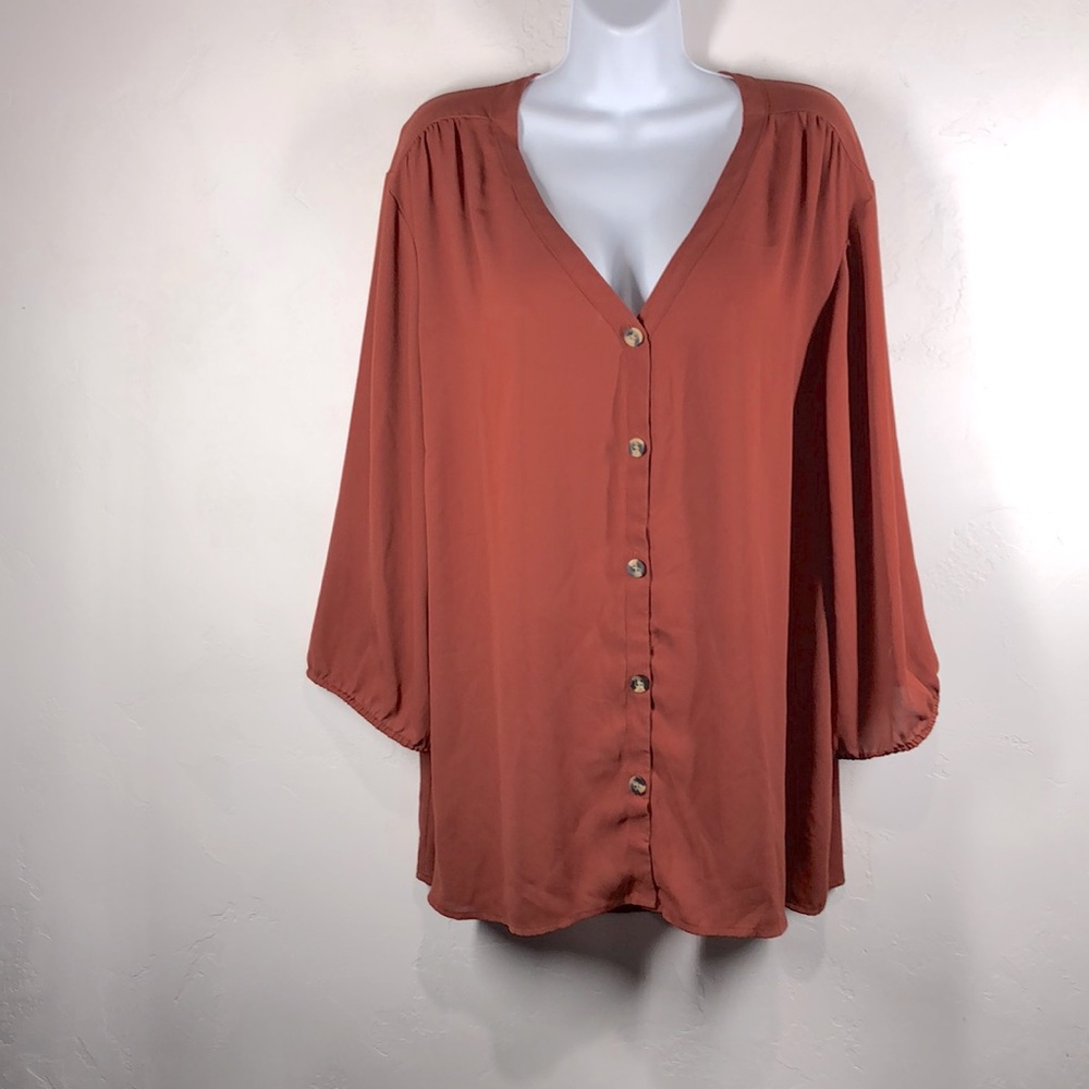 Maurices rust orange blouse size‎ 3X